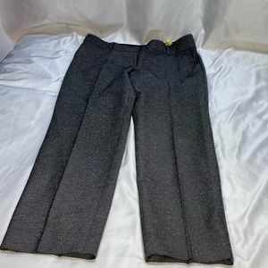 Ann Taylor Loft Lined Grey Polyester Cotton Blend Dress Pants Sz 10